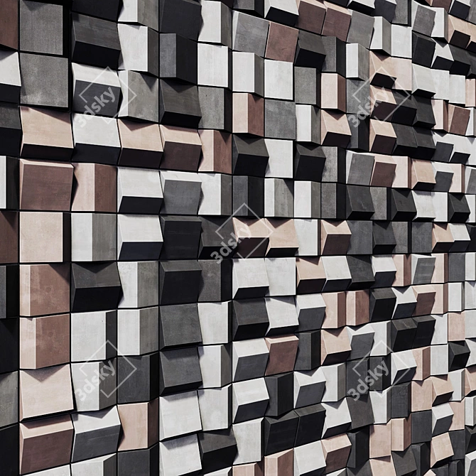 Sleek Mutina Bathroom Tile 3D model image 3