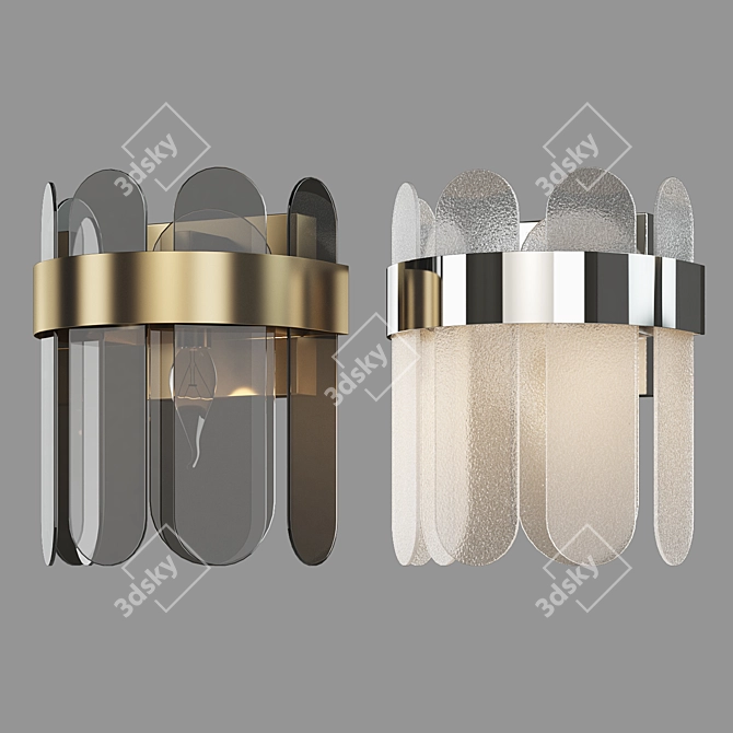 Conte Glass Wall Lamp - Bogates Series 3D model image 4