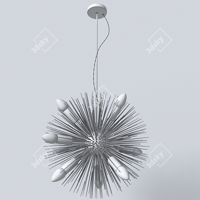 Elegant Italian Hanging Chandelier - Lussole LSP-8334 3D model image 3