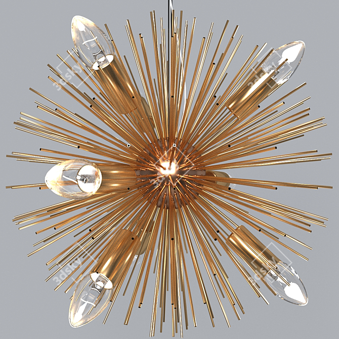 Elegant Italian Hanging Chandelier - Lussole LSP-8334 3D model image 6