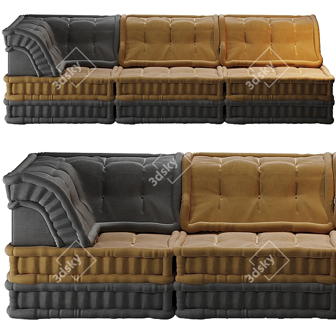 Modular Mah Jong Sofa 3D model image 2