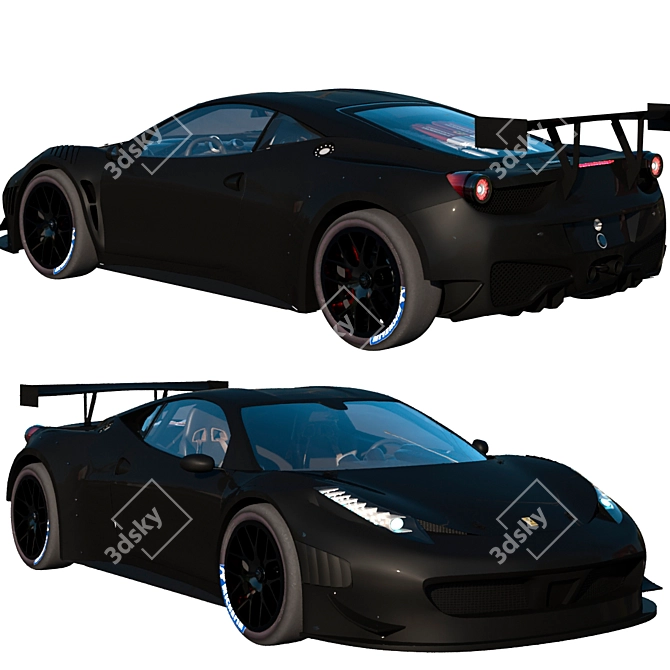 Ferrari 458 GT3: 2015 Racing Powerhouse 3D model image 1