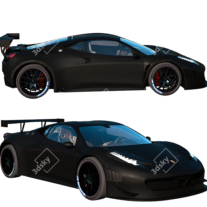 Ferrari 458 GT3: 2015 Racing Powerhouse 3D model image 3