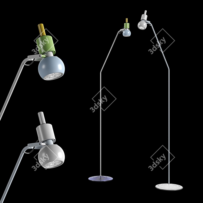 Vetreria Vistosi Vega PT - Stylish Floor Lamp 3D model image 1