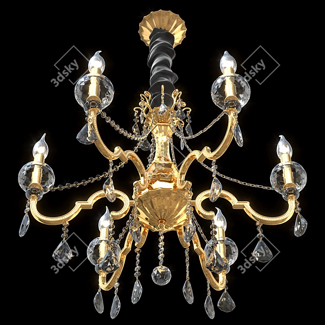 Woderfall Crystal Chandelier 3D model image 2