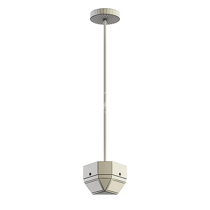 Elegant Glass Pendant Lamp - Lampatron Gallery 3D model image 3