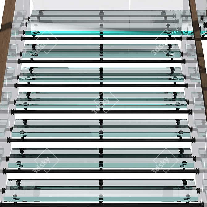 Sleek Staircase Design with VRay 3D model image 4