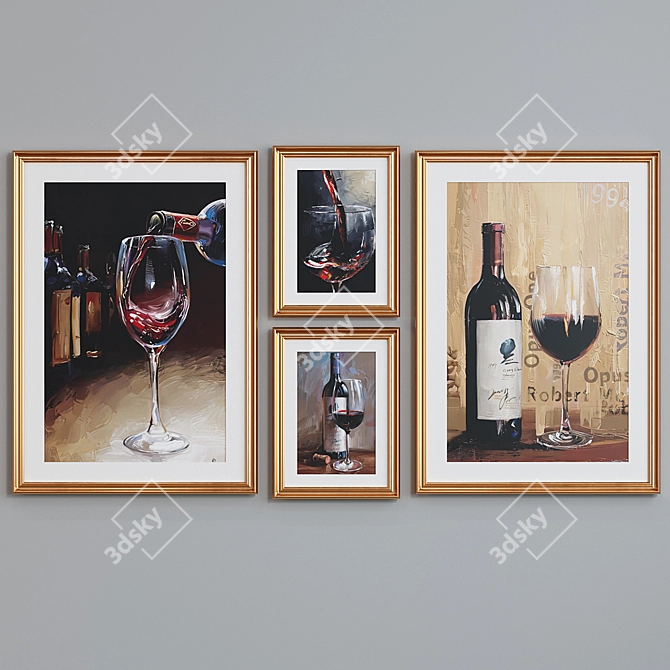 Modern Classic Picture Frame Set 3D model image 4