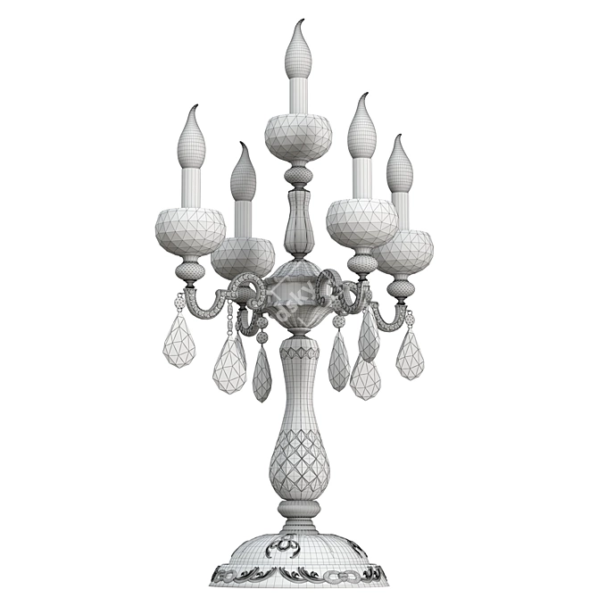 Crystal Cascade Lamp: Perfect for Living Areas & Study Rooms 3D model image 2