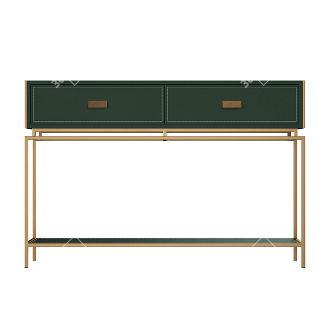 Title: Arabel Gold Console with Drawers 3D model image 2