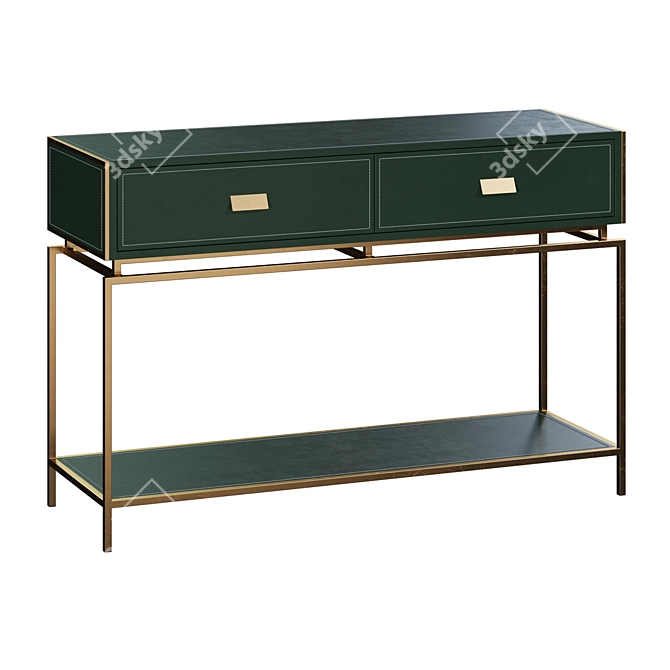 Title: Arabel Gold Console with Drawers 3D model image 3