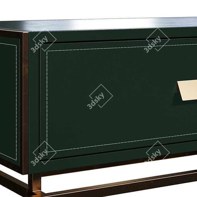 Title: Arabel Gold Console with Drawers 3D model image 4