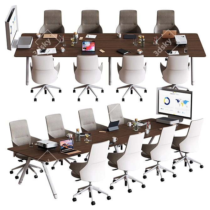 Steelcase POTRERO415 Conference Table 3D model image 7