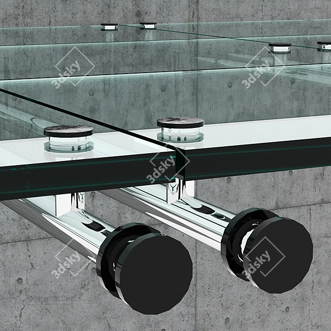 Modern Glass Canopy Design 3D model image 2