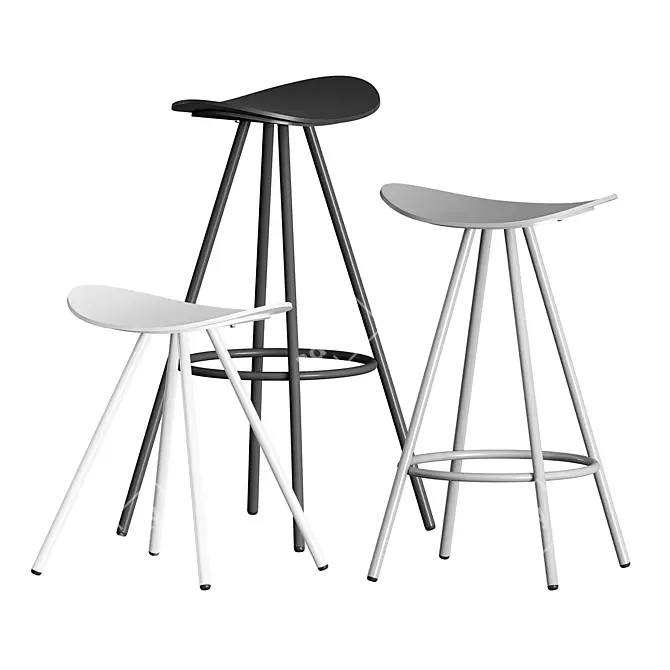 ENEA Coma 4L Stool - Lightweight and Stylish Seating Solution 3D model image 3