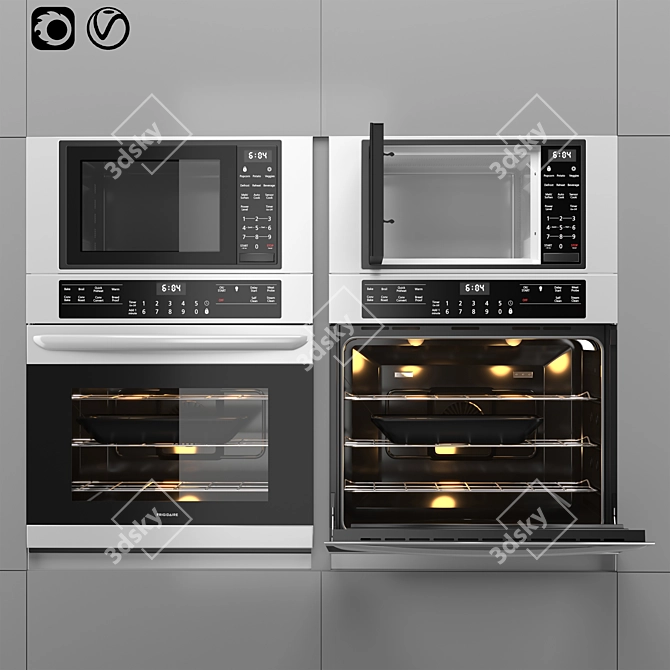 Gallery Stainless Steel Microwave Wall Oven 3D model image 1