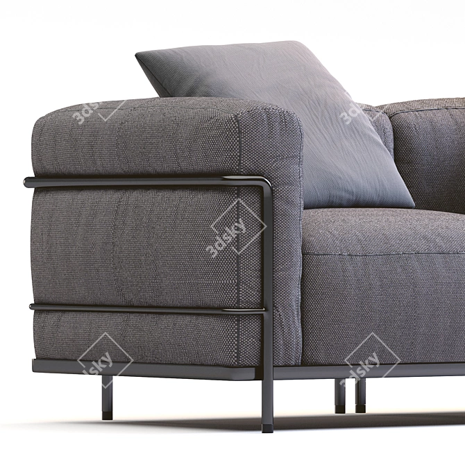 Contemporary Cassina LC3 Sofa 3D model image 5