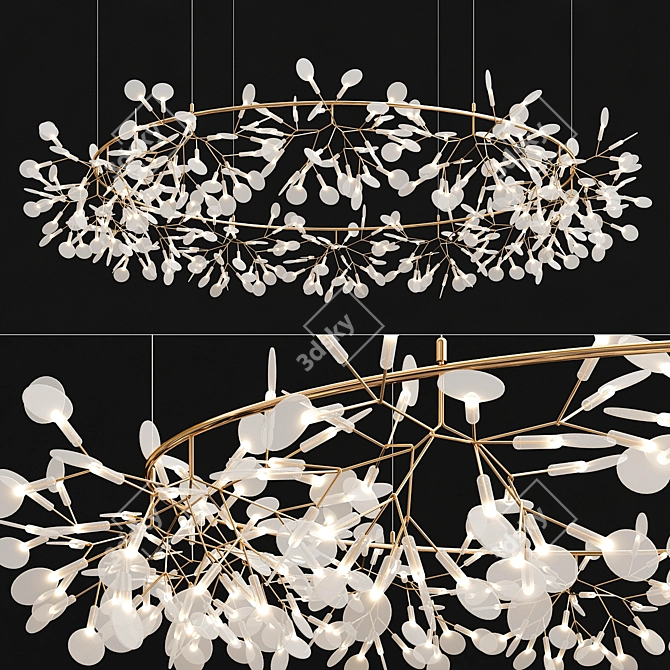 Elegant BLOOM Chandelier to Illuminate Any Space 3D model image 1