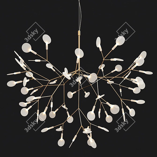 Ethereal Blossom Chandelier 3D model image 1