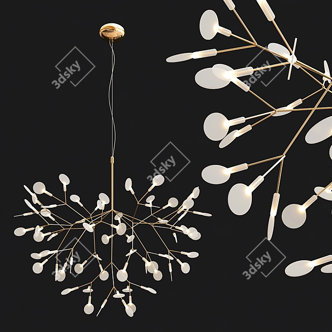 Ethereal Blossom Chandelier 3D model image 2