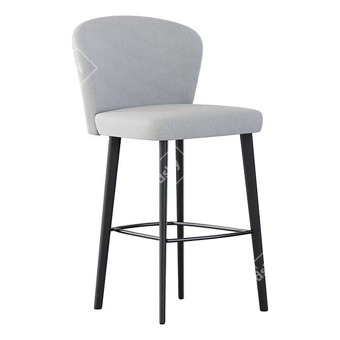 Title: Sleek Minotti ASTON Stool - Contemporary Chic! 3D model image 1