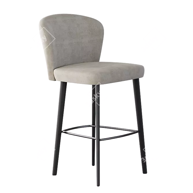 Title: Sleek Minotti ASTON Stool - Contemporary Chic! 3D model image 3