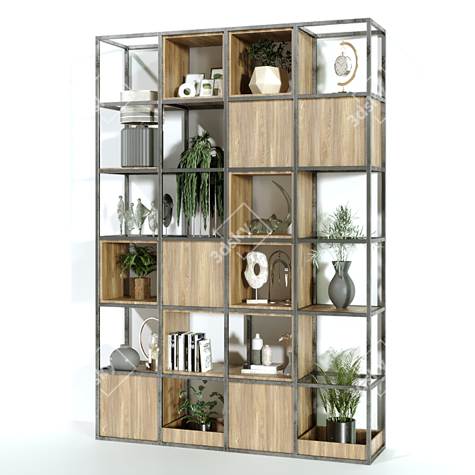 Versatile Shelf Furniture Set 3D model image 6
