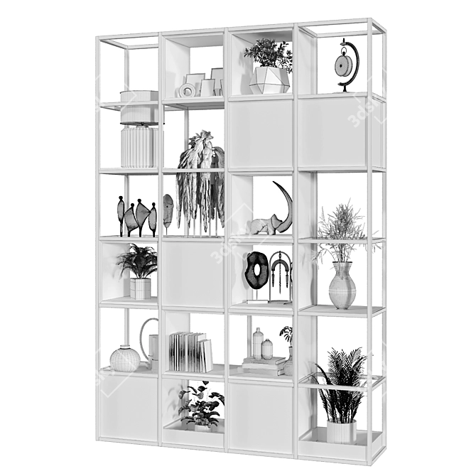 Versatile Shelf Furniture Set 3D model image 5