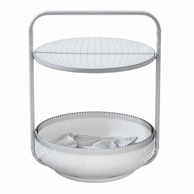 Scandi Cat Basket Table 3D model image 12