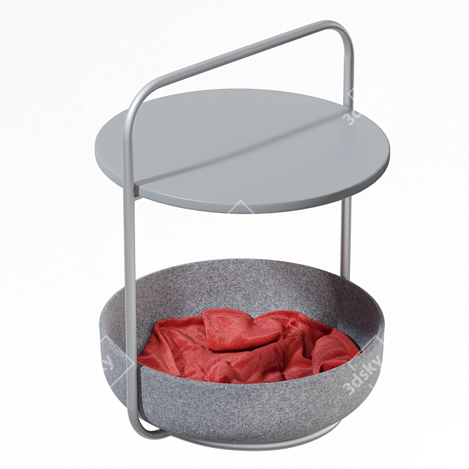 Scandi Cat Basket Table 3D model image 14