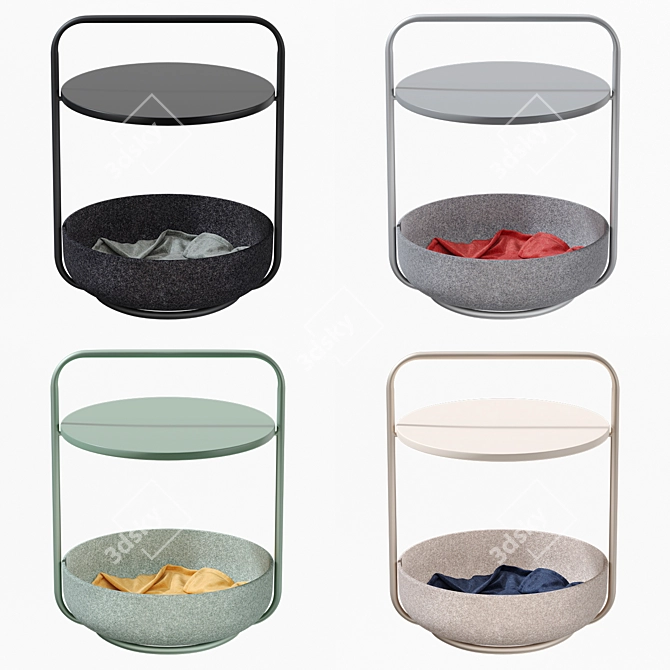 Scandi Cat Basket Table 3D model image 15