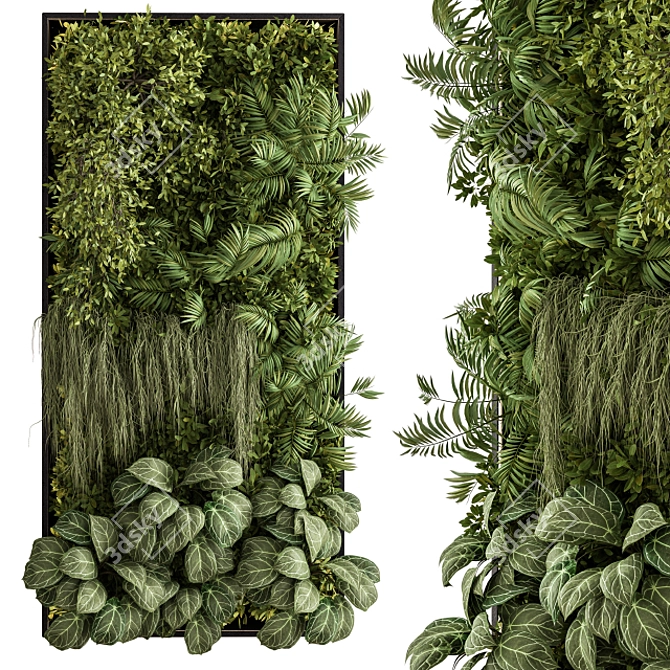 Metal Frame Vertical Wall Garden 3D model image 1