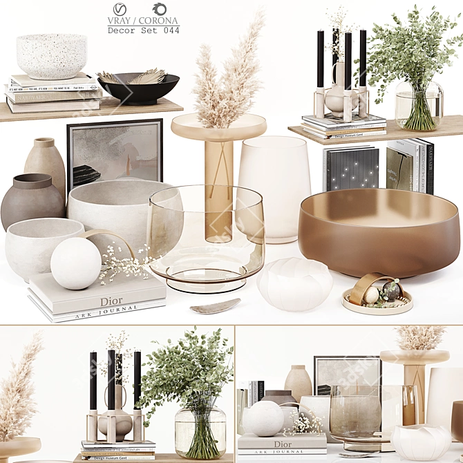 Modern Decor Set 044 | High-Quality 3D Models 3D model image 1