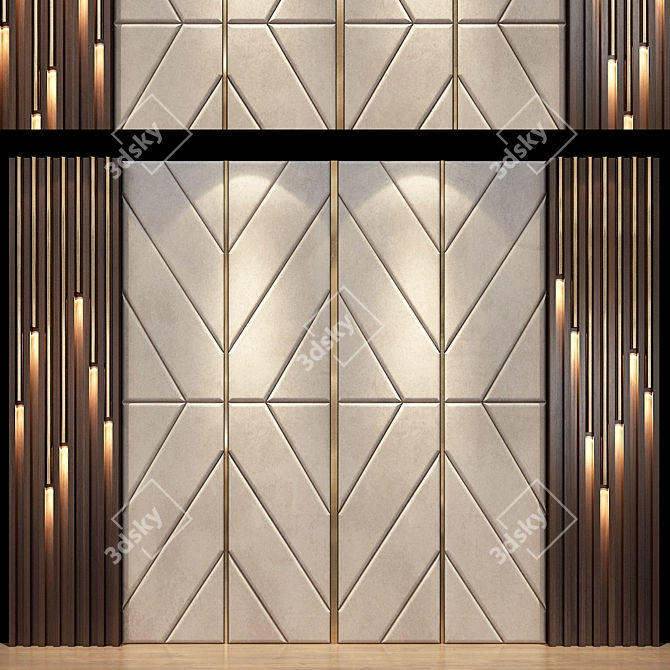 Elegance in Your Space: Wall Panel 63 3D model image 1