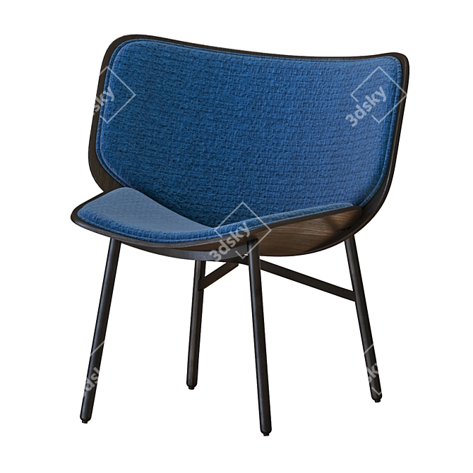 Stylish Hay Dapper Lounge Chairs 3D model image 5