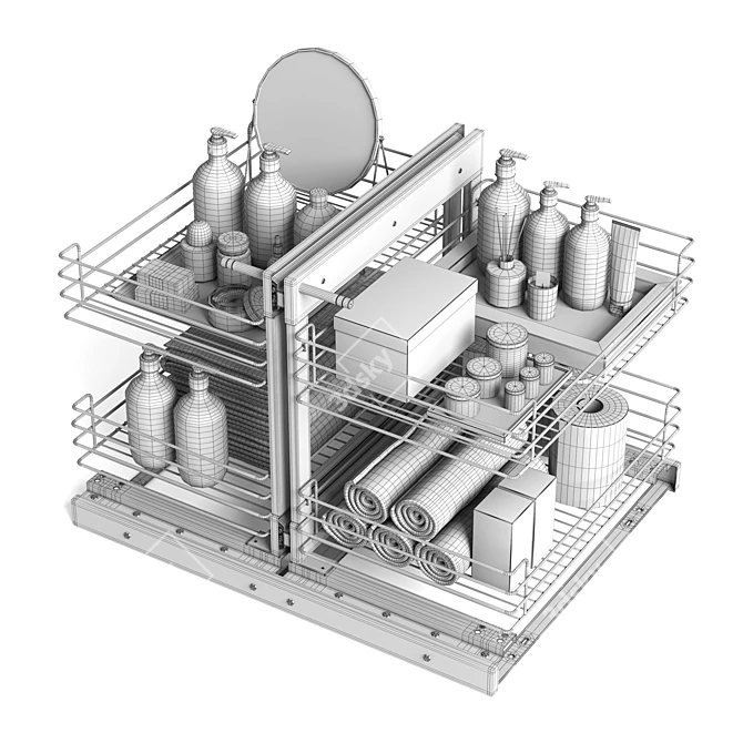 Modern Bathroom Set: Max 2015 (Corona), Obj 3D model image 3