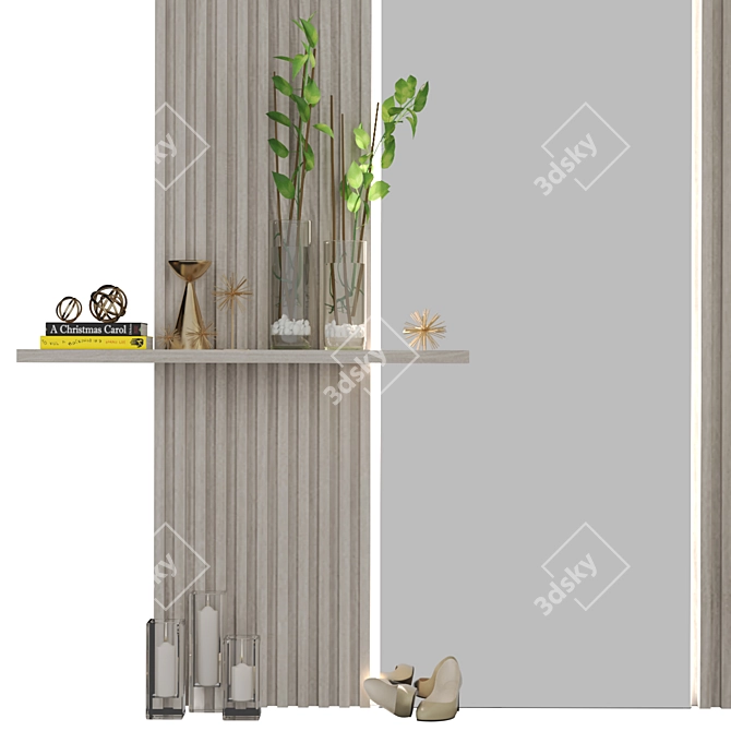 Elegant Harmony Hallway Composition 3D model image 3