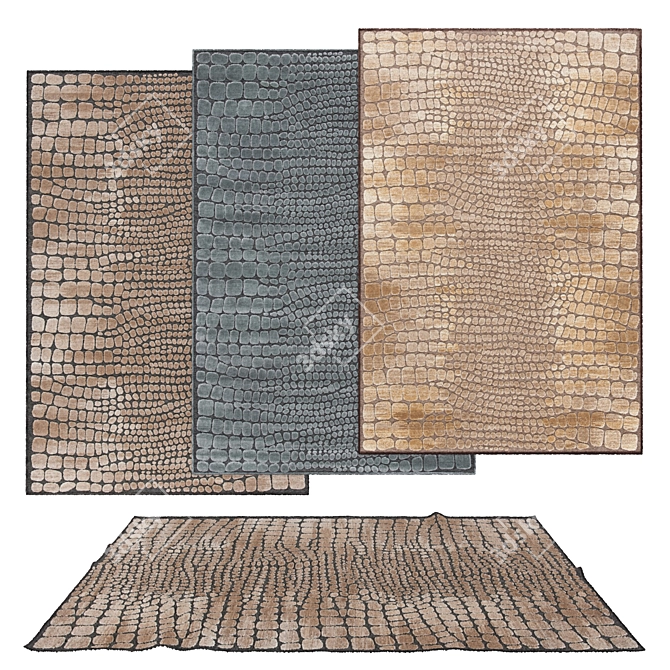 Versatile Set of 6 Rugs: No 287 3D model image 1