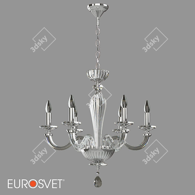 Title: Crystal Pendant Chandelier - Smart Home Bliss 3D model image 1