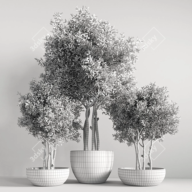 Stylish Indoor Plant Stand 19 3D model image 6