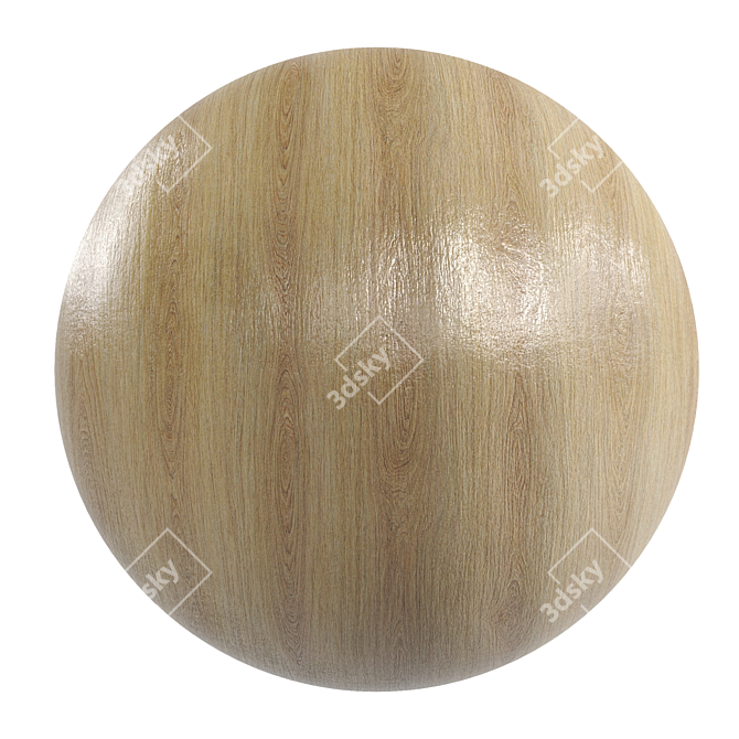 Smooth Oak Texture: HD Wood Material with PBR, 3Ds Max, Corona, Vray 3D model image 1