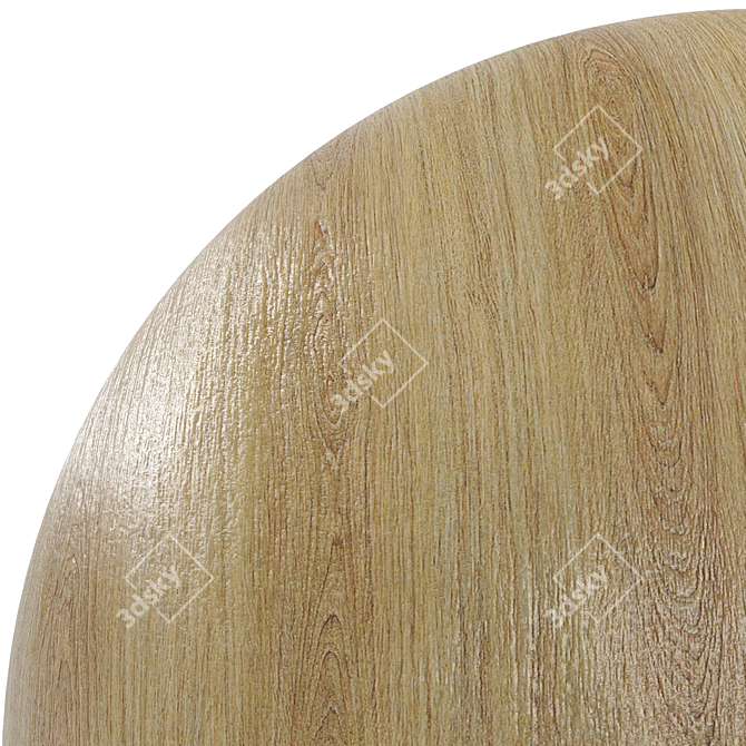 Smooth Oak Texture: HD Wood Material with PBR, 3Ds Max, Corona, Vray 3D model image 4