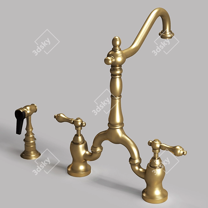 Rustic Elegance: Waterstone & Kingston Faucets 3D model image 4