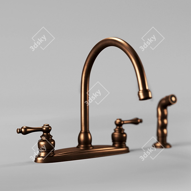 Rustic Elegance: Waterstone & Kingston Faucets 3D model image 5