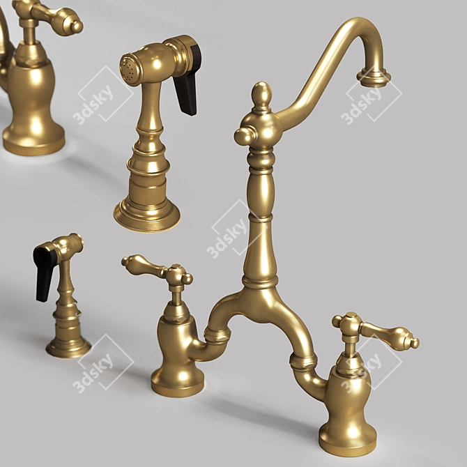 Rustic Elegance: Waterstone & Kingston Faucets 3D model image 9