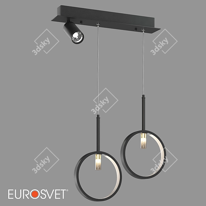 Eurosvet Verge Suspended LED Luminaire 3D model image 1