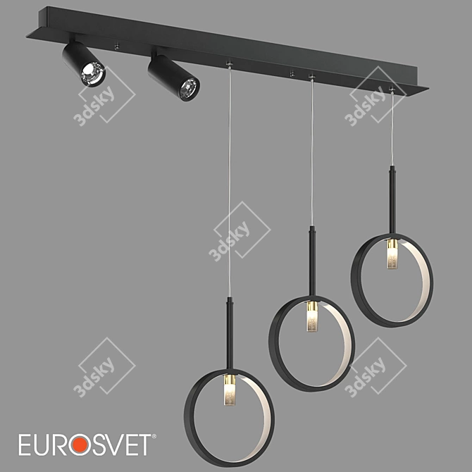 Eurosvet Verge Suspended LED Luminaire 3D model image 1