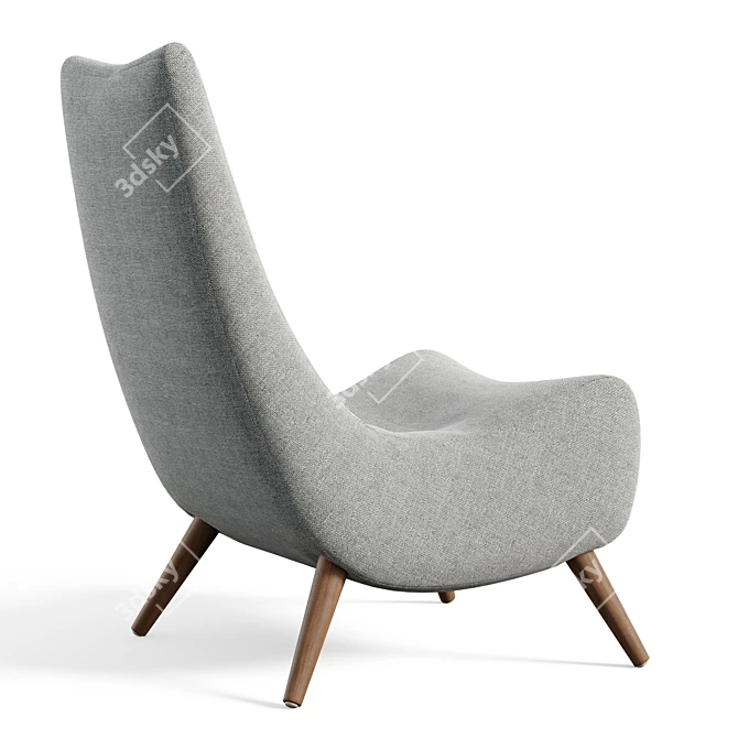 Lynsey Deep Gray Lounge Chair 3D model image 3