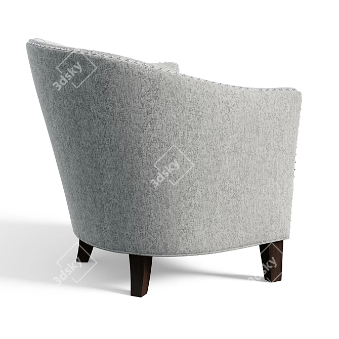 Title: Stylish Stansbury Barrel Chair 3D model image 4