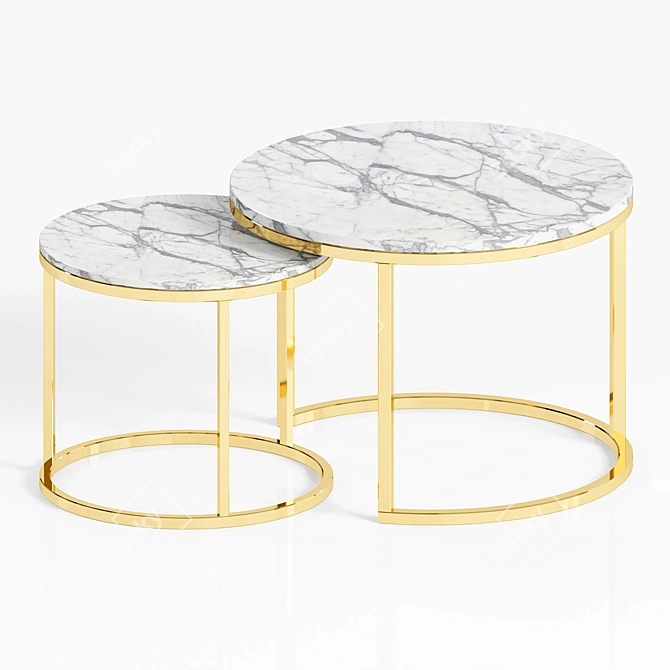 Elegant Luka Coffee Table 3D model image 3